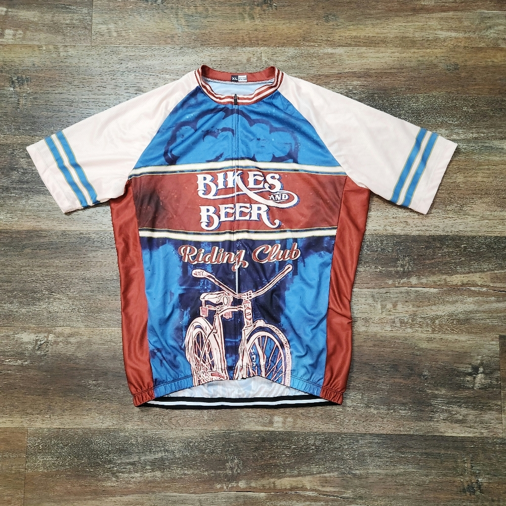 BIKES & BEER RIDING CLUB FULL ZIP SHORT SLEEVE JACKET